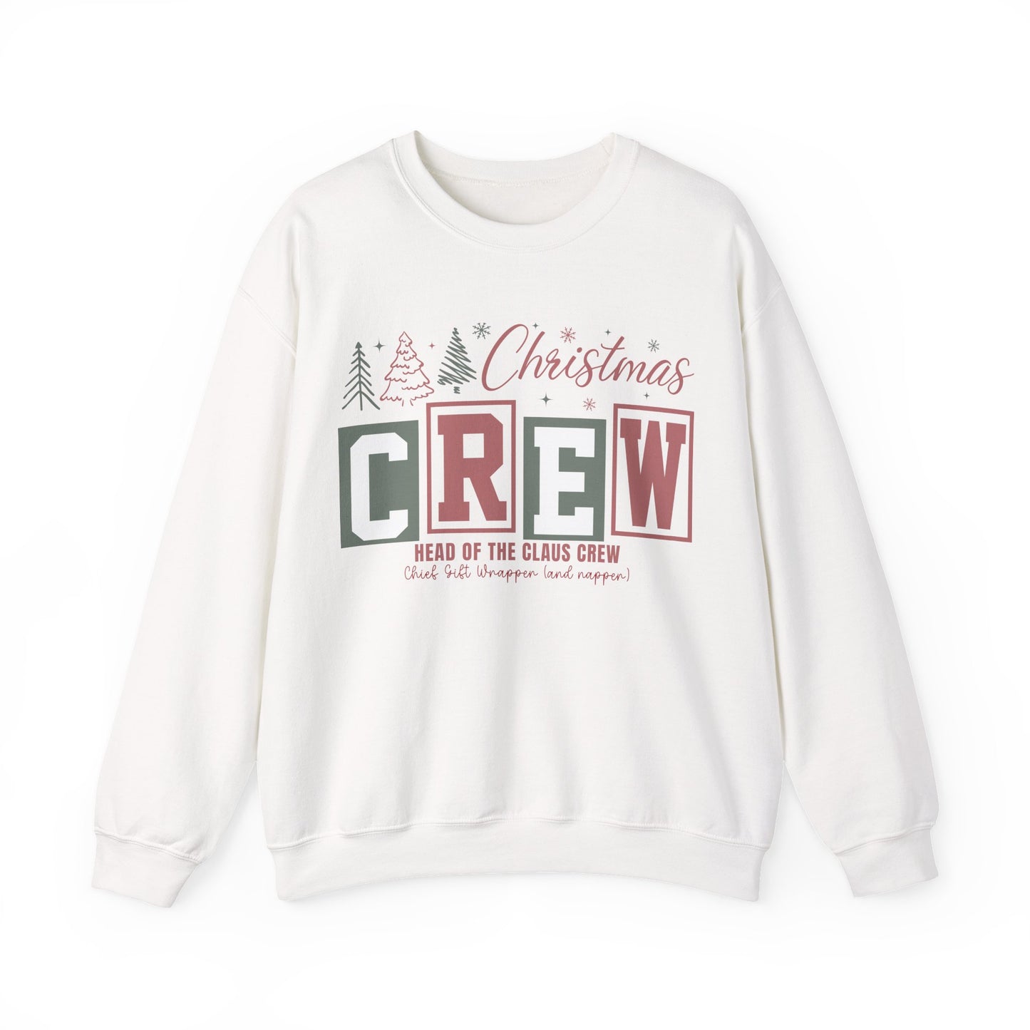 Christmas Crew Sweatshirt — 'Head of the Claus Crew' Holiday Pullover