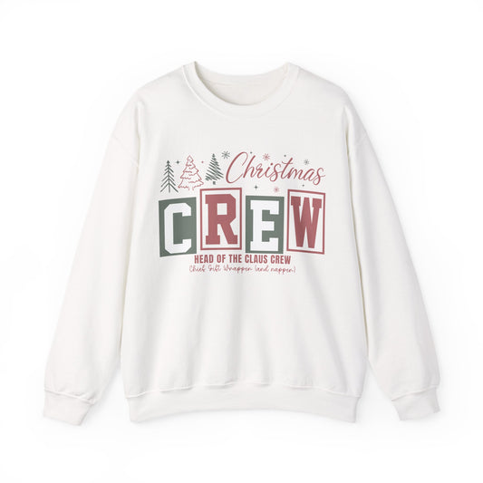 Christmas Crew Sweatshirt — 'Head of the Claus Crew' Holiday Pullover