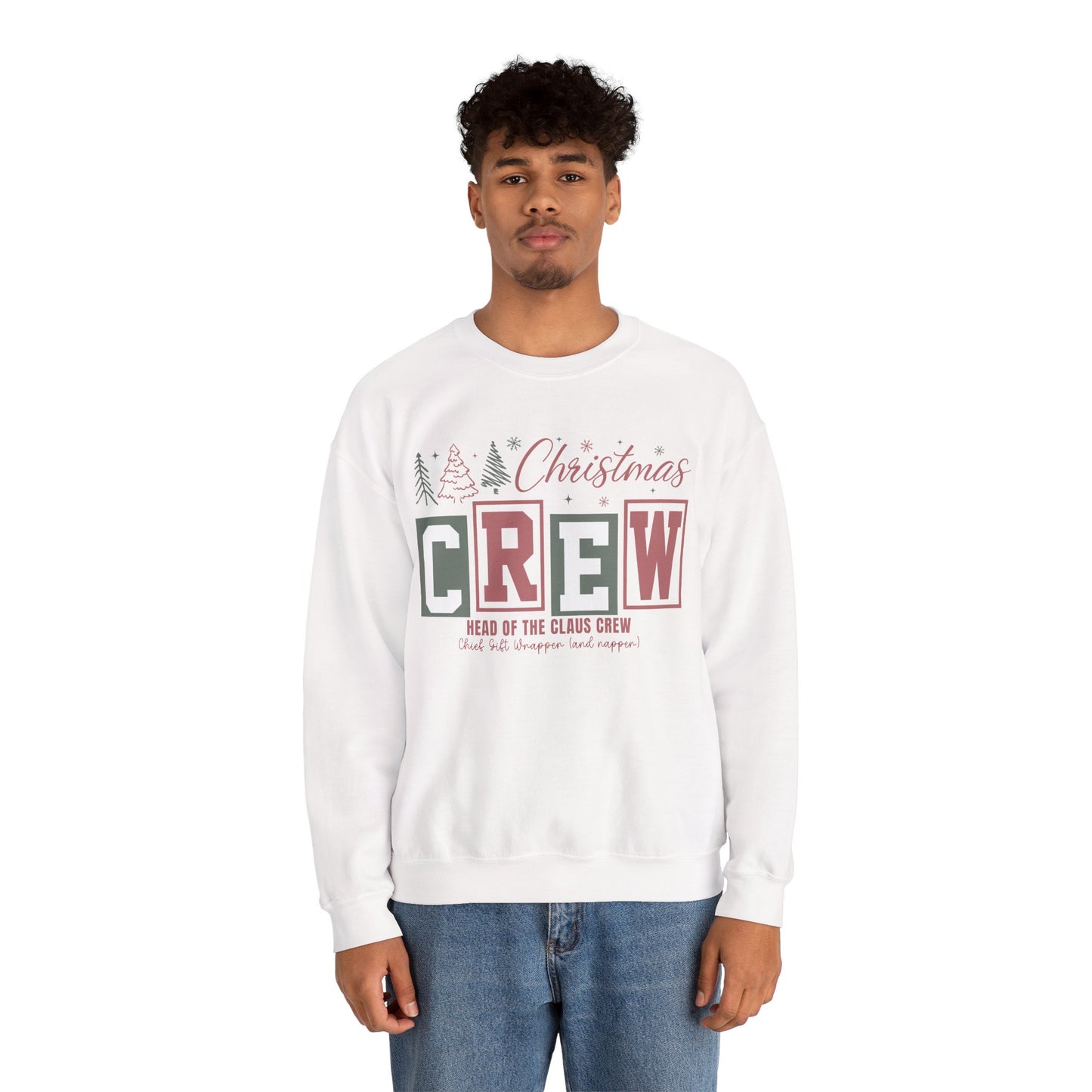 Christmas Crew Sweatshirt — 'Head of the Claus Crew' Holiday Pullover