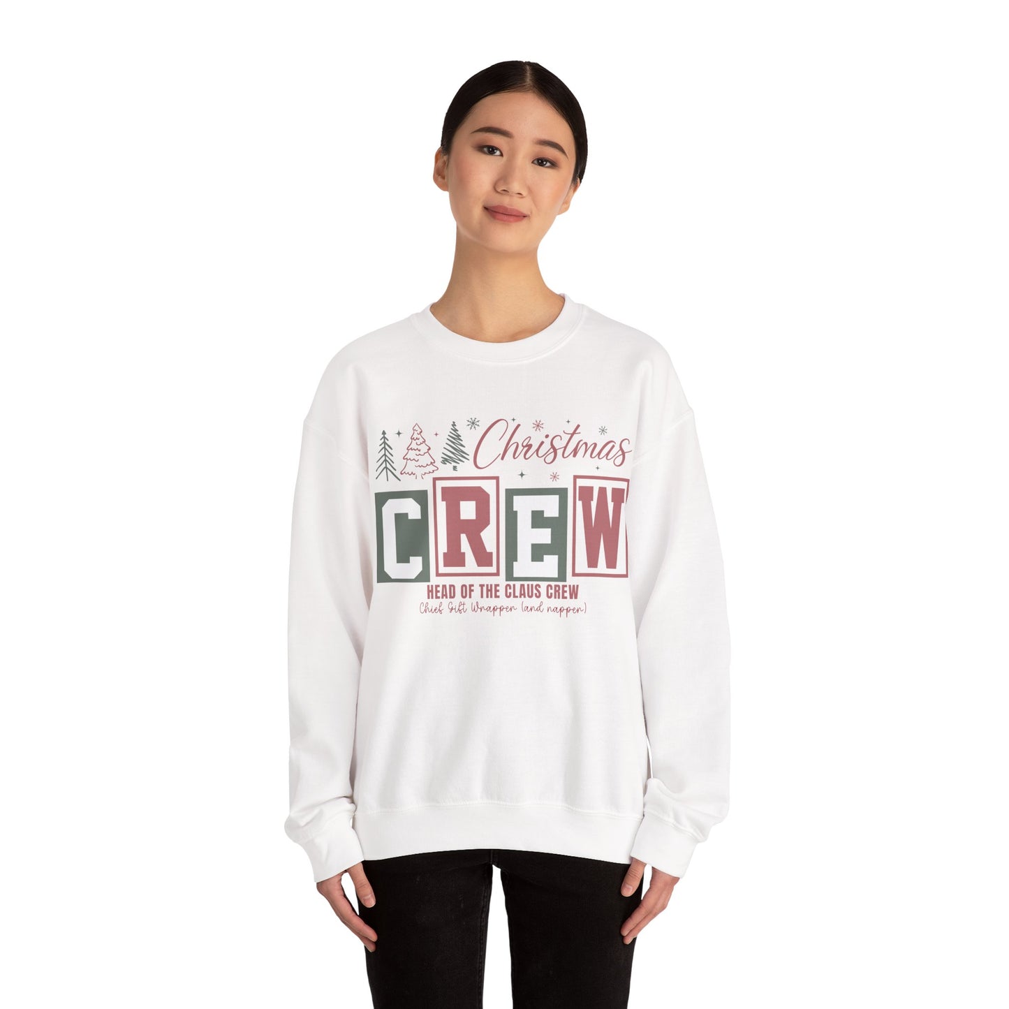 Christmas Crew Sweatshirt — 'Head of the Claus Crew' Holiday Pullover