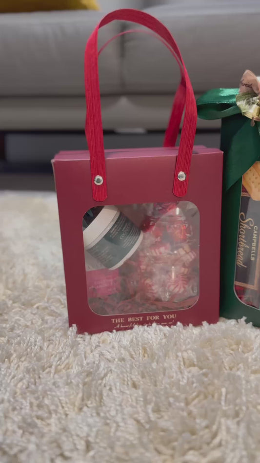 Holiday Gift Box Set – Christmas Hot Chocolate & Self-Care Treats | Festive Gift Bag for Friends, Family & Coworkers